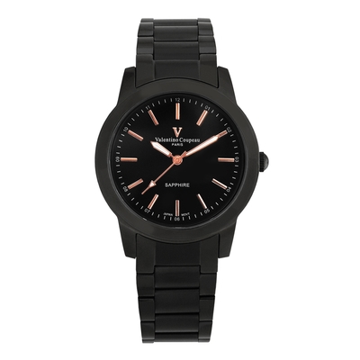 Valentino Coupeau 范倫鐵諾 古柏 時尚品味系列腕錶(黑殻/黑面)