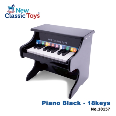 【荷蘭New Classic Toys】 幼兒18鍵鋼琴玩具-沉穩黑(10157)