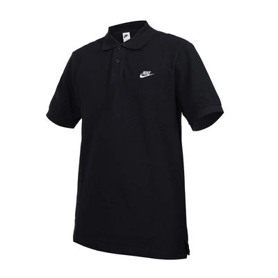 NIKE 男短袖POLO衫-純棉 休閒 上衣 FN3895-010 黑白