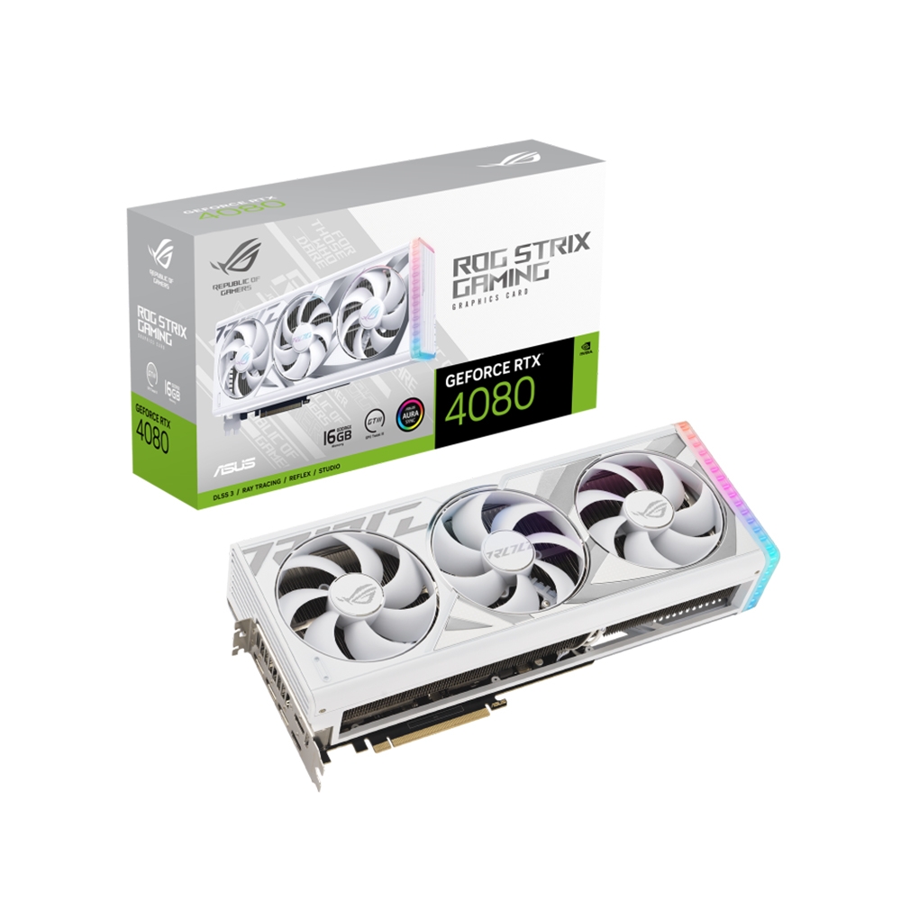 華碩ROG-STRIX RTX4080 16G-GAMING-WHITE 潮競白顯示卡| RTX 30系列