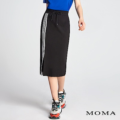 MOMA 條紋織帶直筒裙