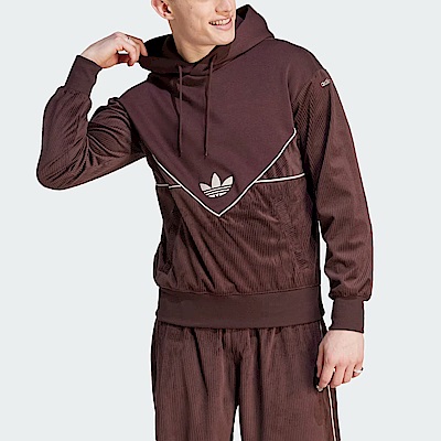 Adidas C+ Hoodie II5788 男 連帽 上衣 帽T 運動 休閒 燈芯絨 拉鍊口袋 舒適 咖啡