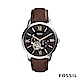 FOSSIL TOWNSMAN 皮革自動男錶-黑棕色 約44mm ME3061 product thumbnail 1