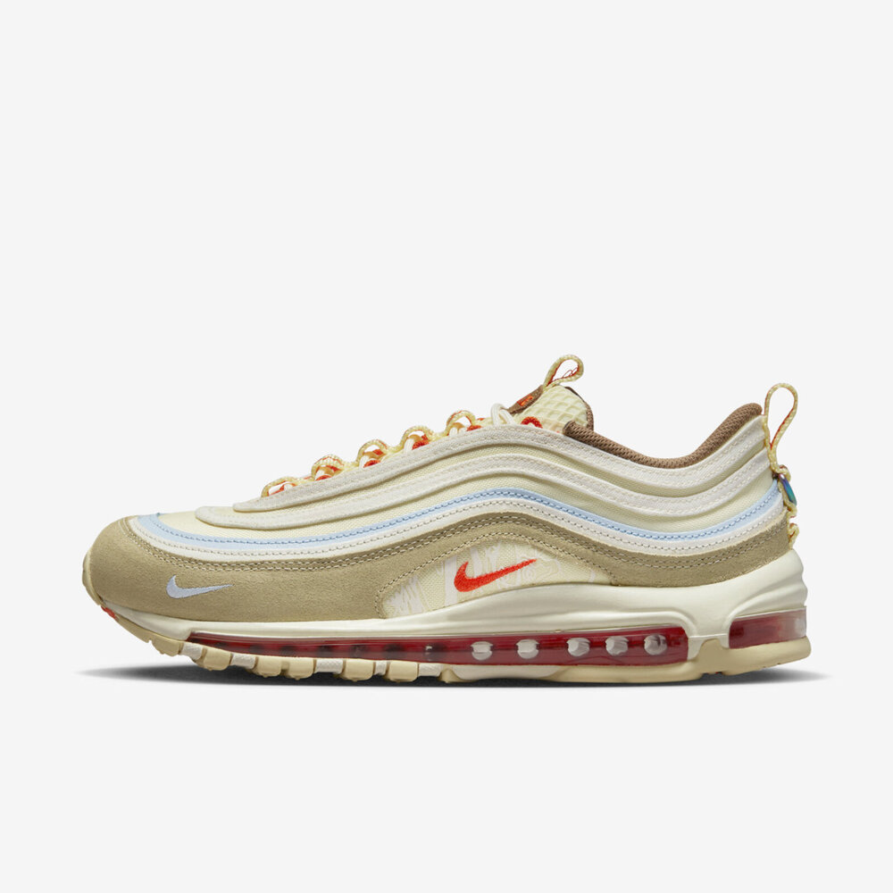 Nike Air Max 97 [DX6037-781] 男女 休閒鞋 運動 慢跑 氣墊 雪花石膏 緩震 穿搭 米 橘