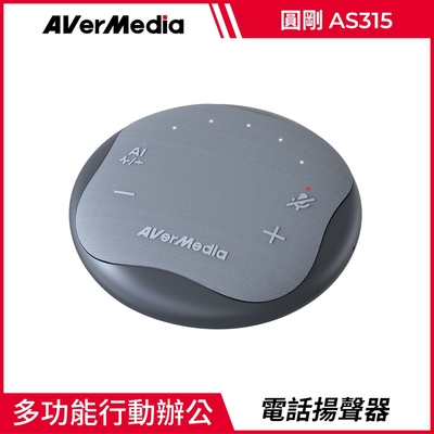 圓剛 AS315 智慧抗噪通話音箱電話會議揚聲器 石墨黑(台灣製造 品質保固有保障)