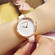 CK 極簡風格 細緻迷人 不鏽鋼手環式指針腕錶-白x鍍玫瑰金/30mm product thumbnail 1