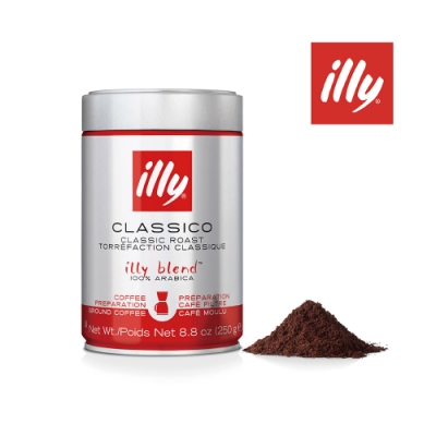 【義大利 illy】中培濾泡咖啡粉(250g)