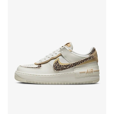 NIKE W AF1 SHADOW女休閒運動鞋-米豹紋-CI0919120