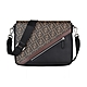 FENDI MESSENGER F字印花PVC襯牛皮單肩斜背磁扣式拼色郵差包(褐x黑) product thumbnail 1