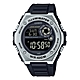 CASIO 金屬圈設計重機械工業風格休閒電子錶-黑面(MWD-100H-1B)/50.7mm product thumbnail 1