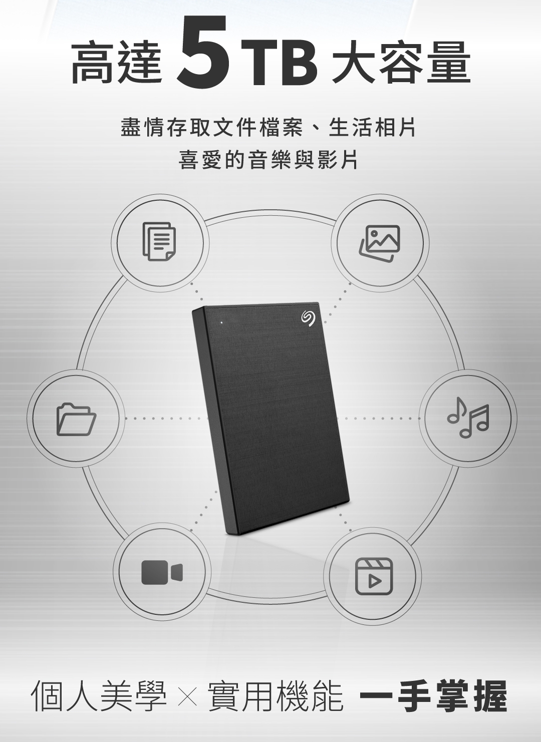 SEAGATE 希捷One Touch HDD 4TB USB3.0 2.5吋外接式行動硬碟-星鑽銀