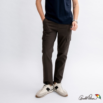 Arnold Palmer -男裝-側邊貼袋鬆緊腰休閒長褲-深灰色