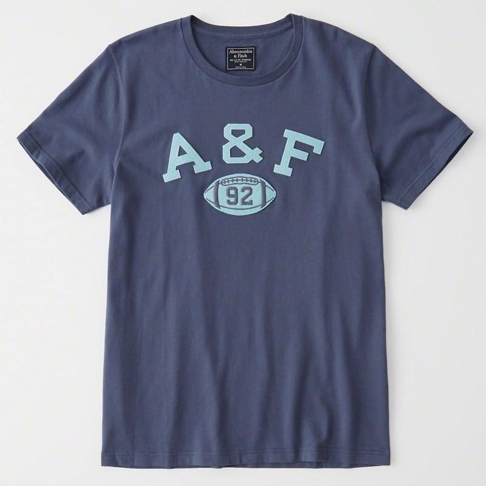 AF a&f Abercrombie & Fitch 短袖 T恤 藍 0928