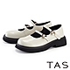 TAS 雙帶心型釦漆皮瑪麗珍鞋 米白 product thumbnail 1