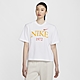 NIKE 上衣 女款 短袖上衣 運動 AS W NSW TEE CLASSICS BOXY 白 FQ6601-101 (3S3667) product thumbnail 1