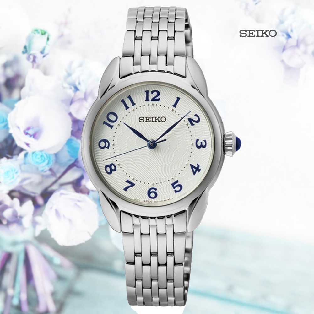 SEIKO 精工 CS系列 簡約三針OL都會淑女腕錶-銀色28.7mm SUR561P1/6N01-00P0S_SK028