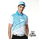 【Lynx Golf】男款吸濕排汗合身版斜紋流線感印花短袖立領POLO衫-白色 product thumbnail 2