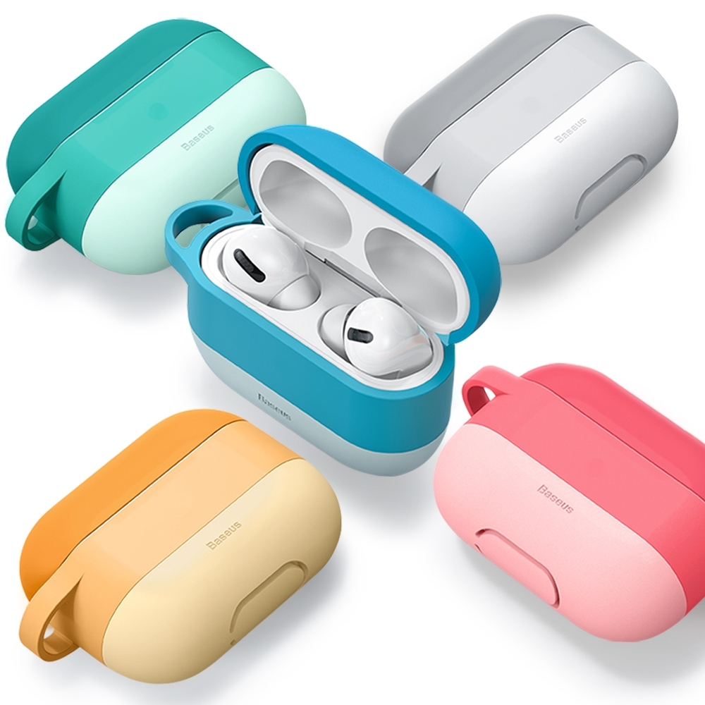 Baseus倍思 for  AirPods Pro 彩虹心朵掛勾矽膠保護套