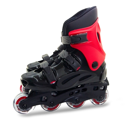 DLD 多輪多 高塑鋼底座 專業直排輪 溜冰鞋 黑紅 530 附贈三角包