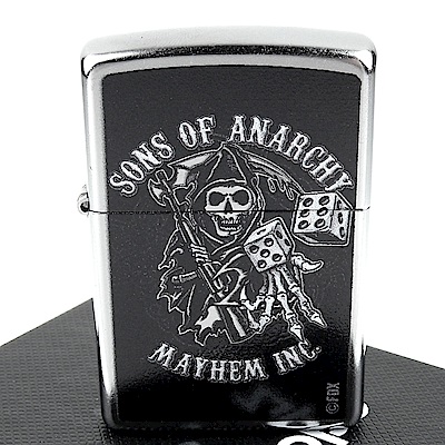 ZIPPO 美系~Sons Of Anarchy-混亂之子-死神圖案設計打火機