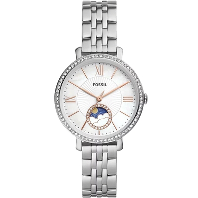 FOSSIL Jacqueline 晶鑽日月相時尚女錶 送禮首選-36mm ES5164