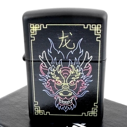 ZIPPO 美系~Neon Dragon-霓虹燈龍圖案設計