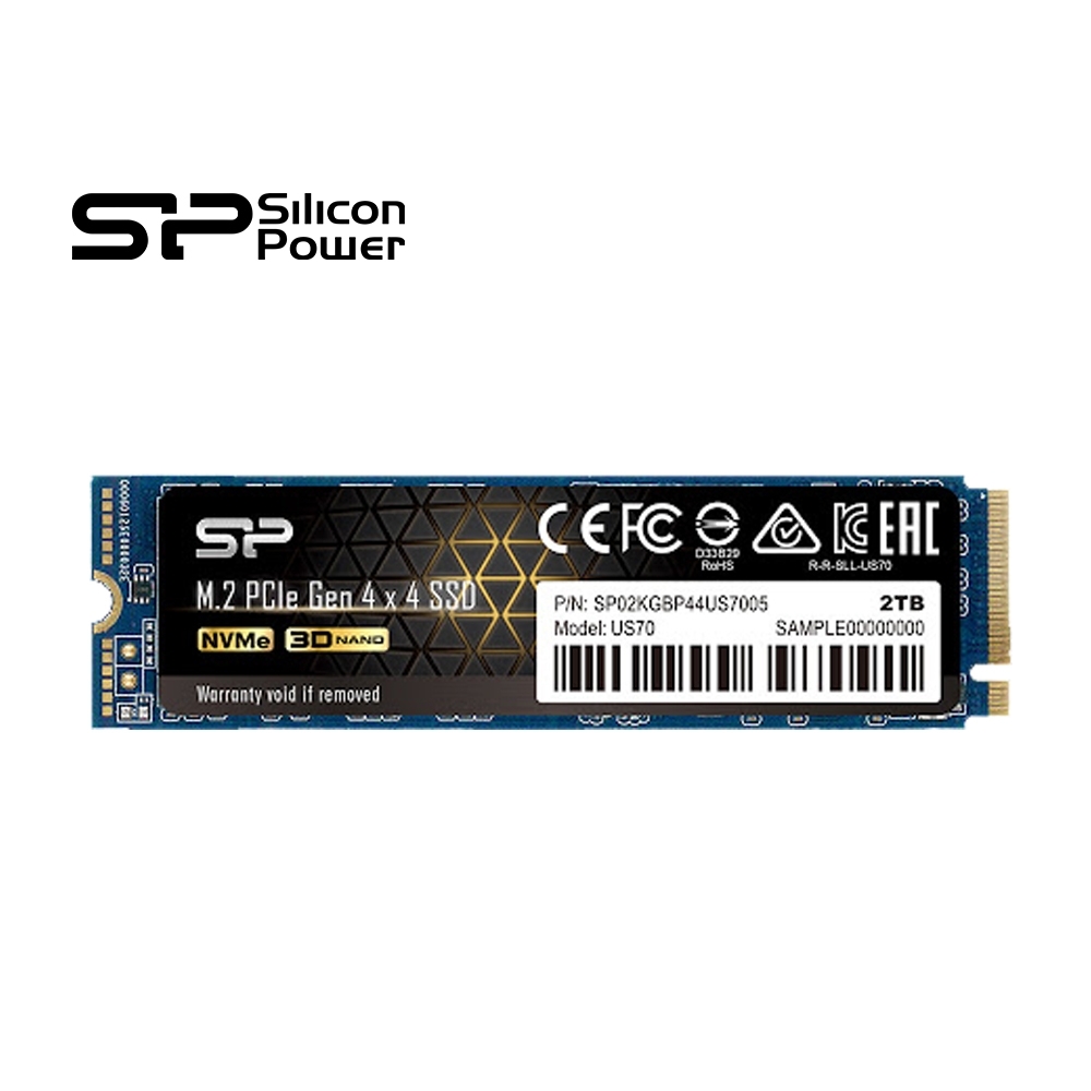 SP廣穎 US70 M.2 2280 NVMe PCIe Gen 4x4 2TB SSD 固態硬碟