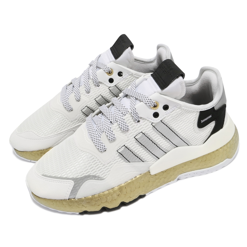 adidas 休閒鞋 Nite Jogger 運動 反光 男鞋 海外限定 愛迪達 舒適 簡約 穿搭 白 金 FW6147