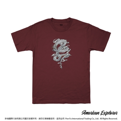 American Explorer 美國探險家 印花T恤(客製商品無法退換) 圓領 美國棉 圖案 T-Shirt 獨家設計款 棉質 短袖 (祥龍)