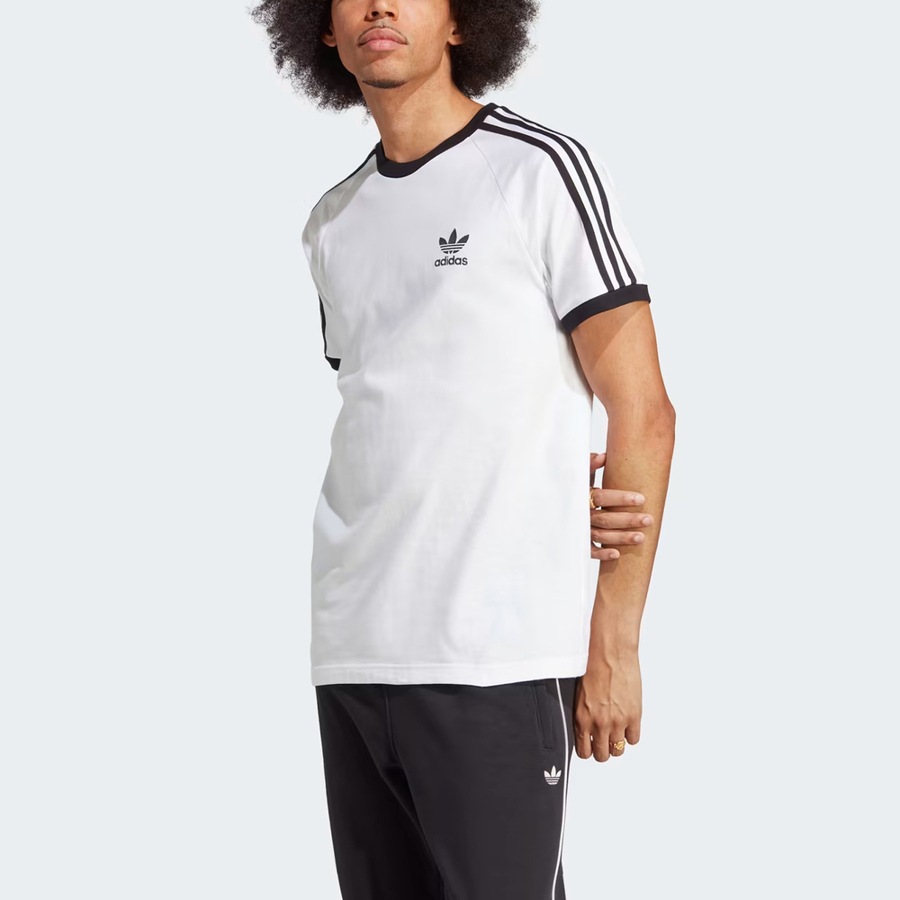 Adidas 3-Stripes Tee IA4846 男 短袖 上衣 T恤 亞洲版 復古 休閒 修身 撞色 白黑