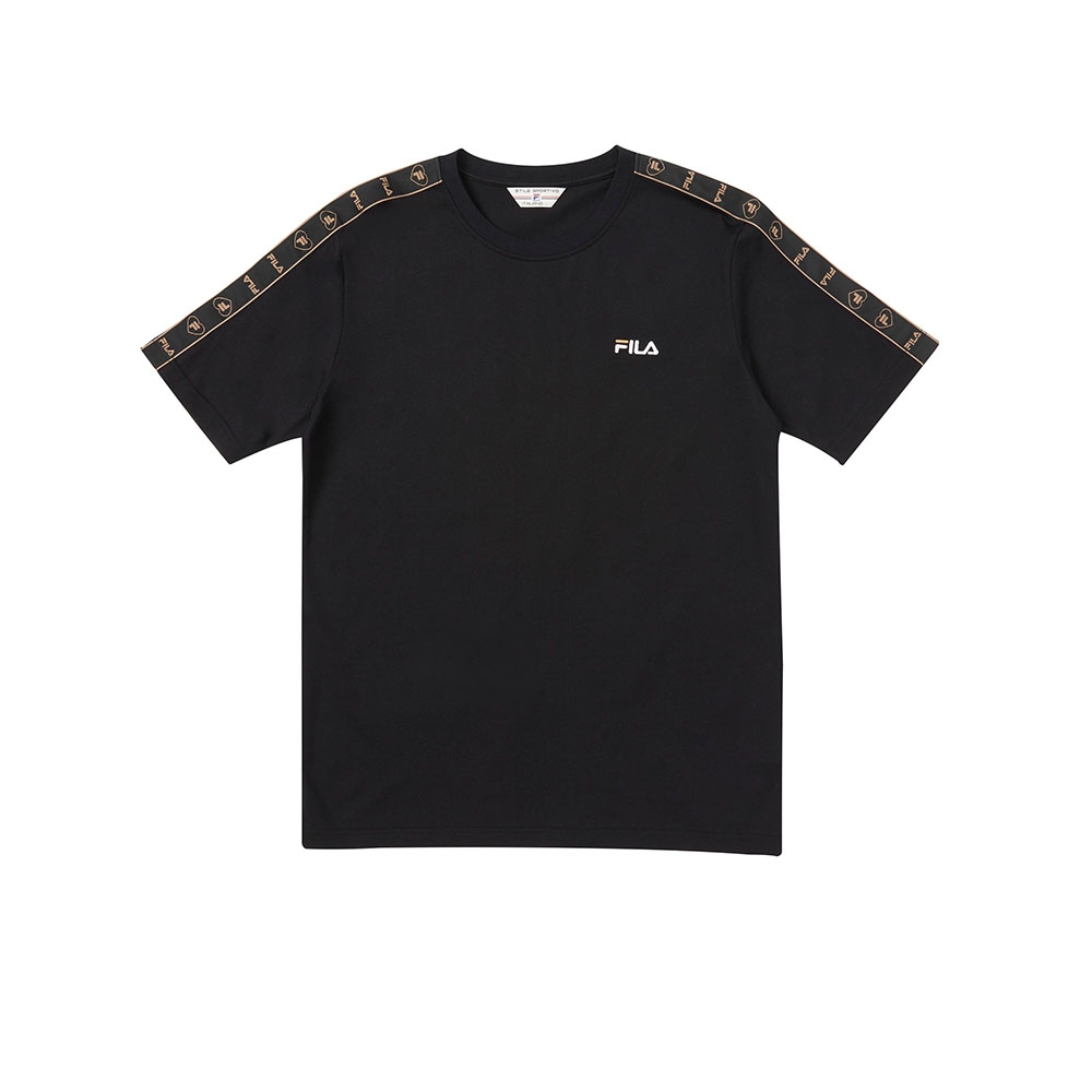FILA #幻遊世界 中性款短袖圓領T恤-黑色 1TEY-1403-BK