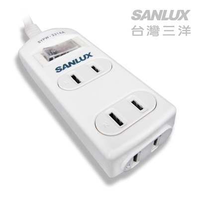 SANLUX台灣三洋 轉接延長電源線 (SYPW-231AA) 2孔