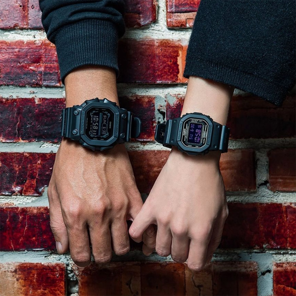 CASIO 卡西歐 G-SHOCK 經典軍事風情侶手錶 對錶 送禮推薦 GX-56BB-1+DW-5600MS-1