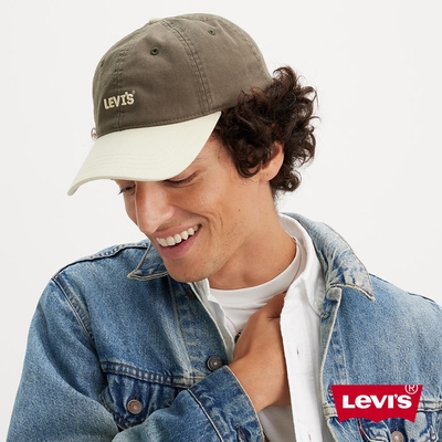 levis 男女同款 可調式環釦棒球帽 / 精工立體刺繡logo 軍綠