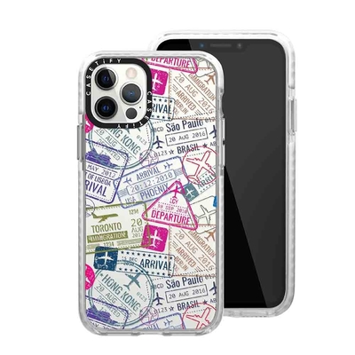 Casetify iPhone 12 Pro Max 耐衝擊保護殼-旅遊印章