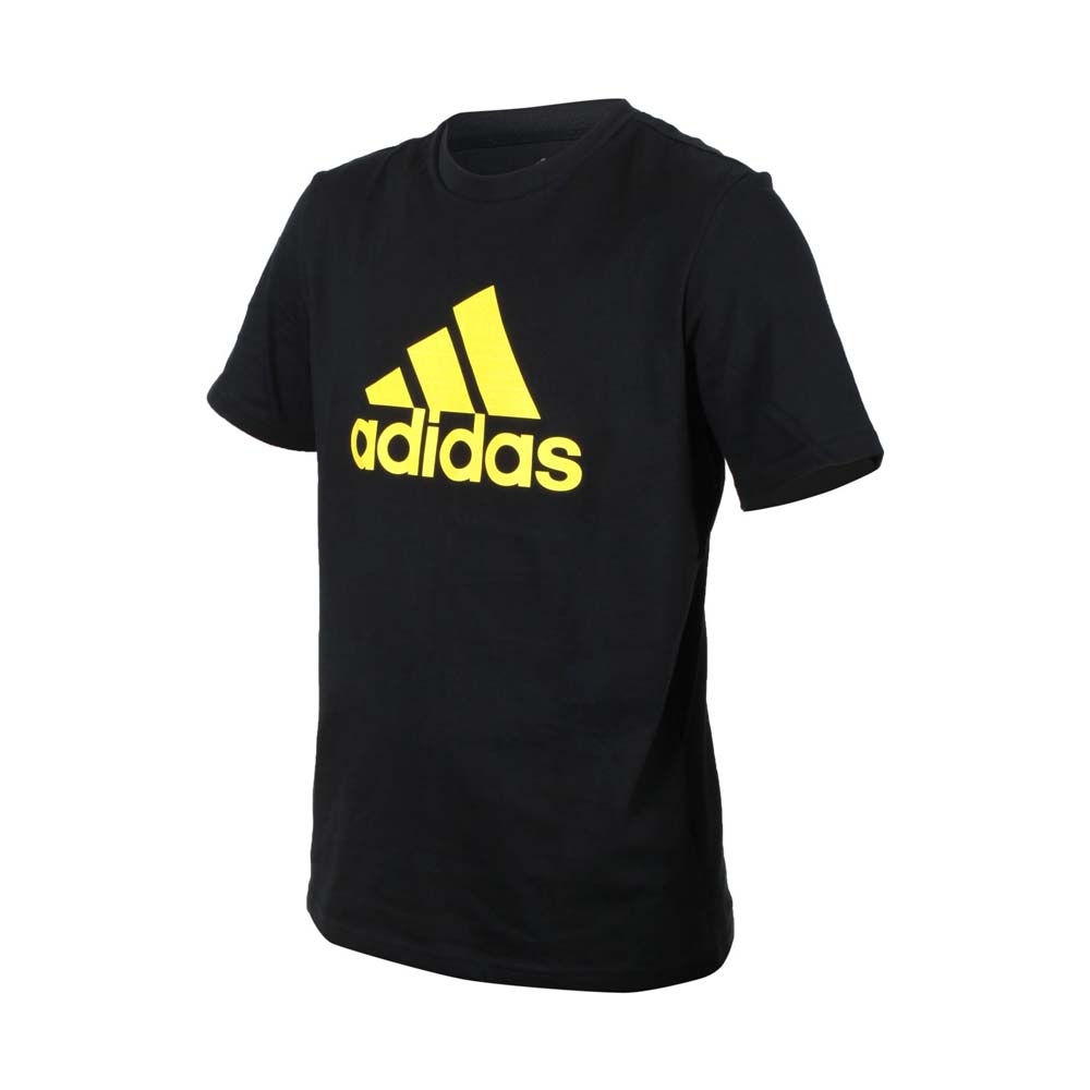 ADIDAS 男短袖T恤-亞規 純棉 休閒 上衣 慢跑 愛迪達 HD9868 黑黃