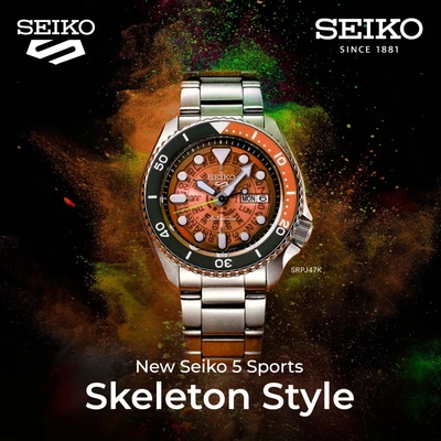SEIKO 精工錶 5 Sports 穿透視覺美感機械錶-4R36-13N0U/ SRPJ47K1_SK043