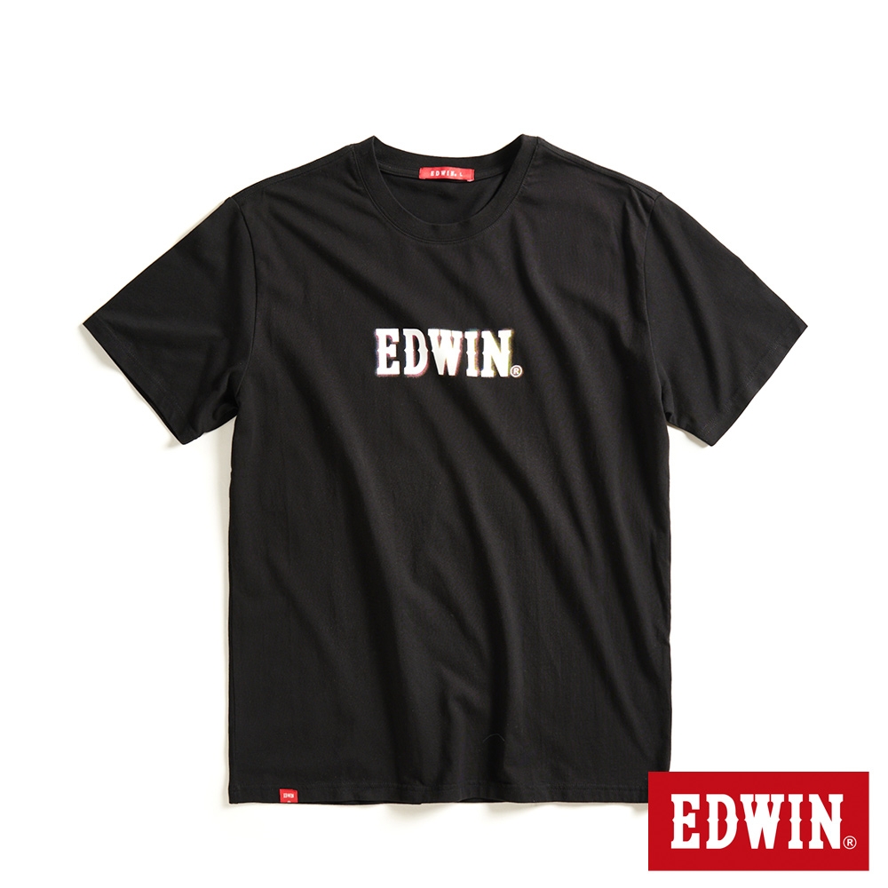 EDWIN 網路獨家 漸層LOGO短袖T恤-中性-黑色