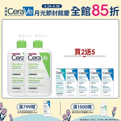 CeraVe適樂膚 溫和洗卸泡沫潔膚乳 236ml 2入 超值組 官方旗艦店 溫和清潔