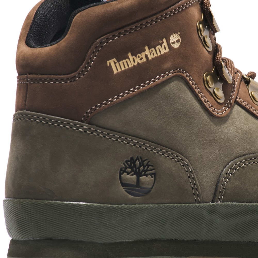 Timberland 男款深綠色磨砂革Euro Hiker 中筒健行鞋|A5ZHHA58 | 休閒鞋