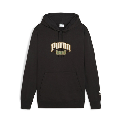 Puma 流行系列 P.Team Fanbase 男 黑色 休閒 帽T 上衣 長袖 62439601