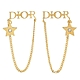 Christian Dior  DIO(R)EARRINGS 氣質垂墜星星立體LOGO針式耳環(金) product thumbnail 1