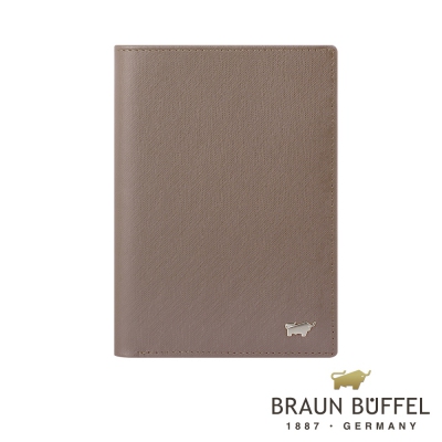 BRAUN BUFFEL - HOMME-M系列3卡護照夾 - 卡其