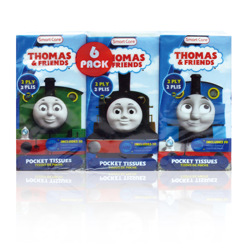 美國熱銷卡通 Thomas&Friends 紙手帕-6包(10張/包)