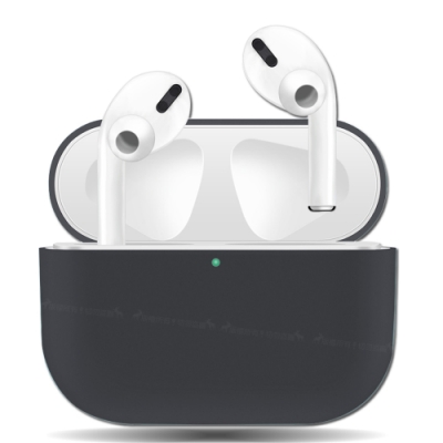 絲滑親膚 極致輕薄 蘋果Apple AirPods Pro 藍牙耳機盒保護套(岩石灰)