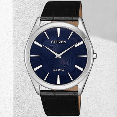 CITIZEN星辰 GENT S系列 光動能輕薄時尚腕錶 母親節 禮物 38.4mm/AR3070-04L