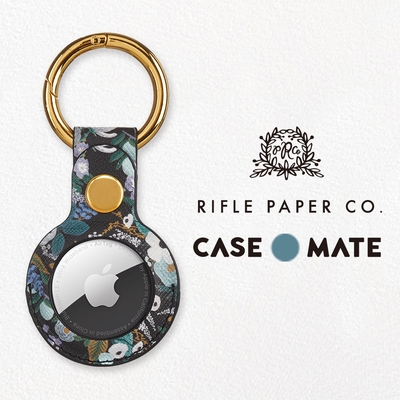 美國 Case●Mate Rifle Paper Co. AirTag專用吊飾鑰匙圈 - 花園派對/藍