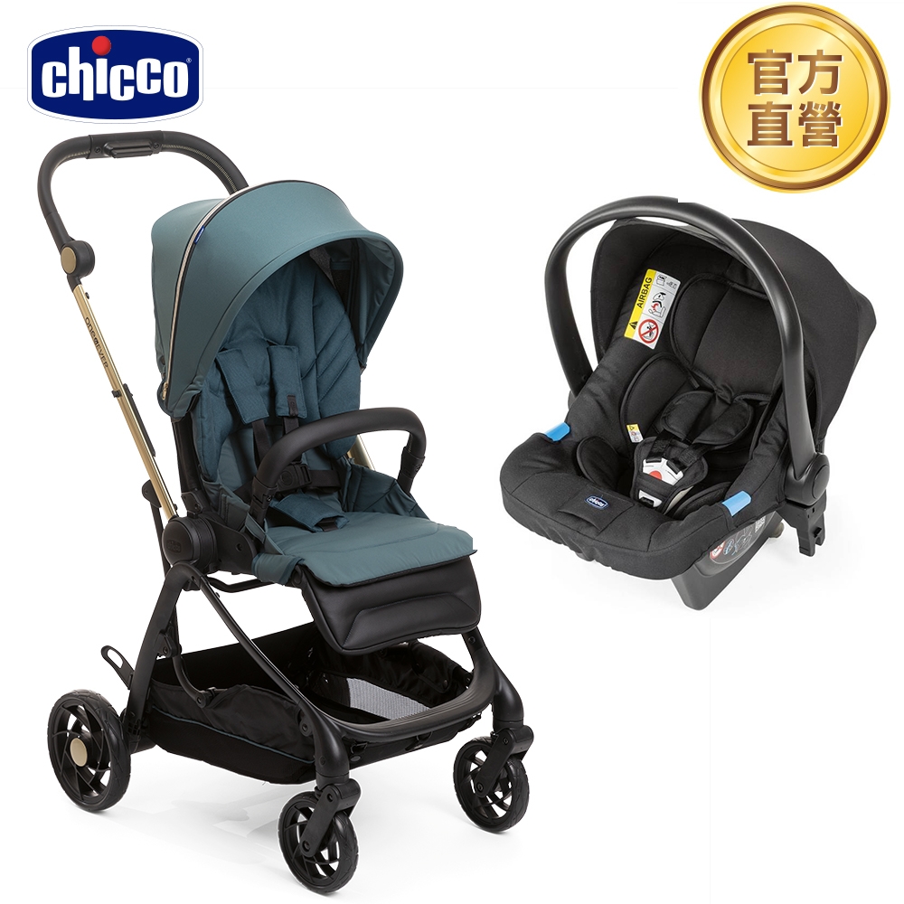 chicco-One4Ever全能秒收雙向輕量手推車+Kaily手提汽座無底座版