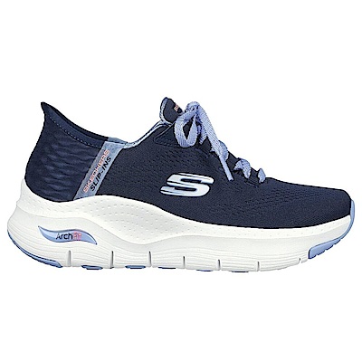 Skechers Arch Fit Fresh Flare Slip [149568NVMT] 女 健走鞋 瞬穿 深藍