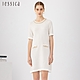 JESSICA - 優雅寬鬆金蔥立體編織短袖針織洋裝22417F（白） product thumbnail 1
